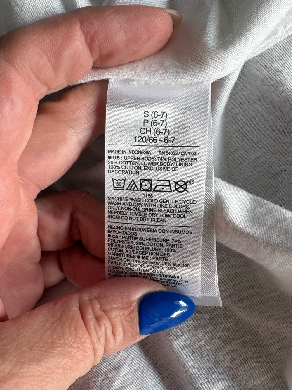 Old Navy White Flowy Girls Tank Size 6/7 - Picture 5 of 5